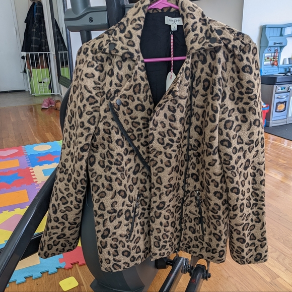 Leopard Moto Jacket Size Small - Picture 9 of 9